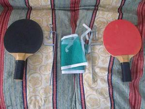 Raquetas De Ping Pong Con Malla.