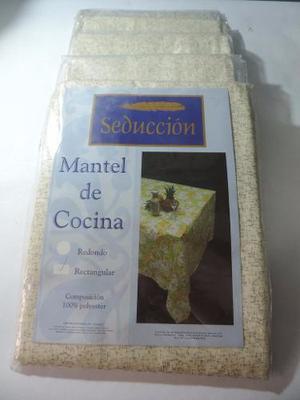 Mantel Cocina Rectangular 100% Polyester 2 Mts X 1.50 Ancho.