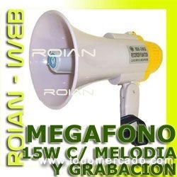 Megáfono Parlante Portátil 20wtts Con Sirena Grabación