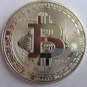 Moneda Medalla Souvenir Alusiva A Bitcoin Banada Plata Btc