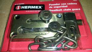 Pasador De Seguridad Con Cadena Color Bronce Hermex(Truper)