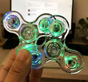 Spinner Led Crystal Transparente 3 Botones Led 3 Modos Inter