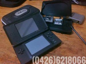 Nintendo Ds Lite + Juego, Forro Y Estuche.