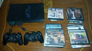 Playstation 2, + 2 Controles + Memory Card + Varios Juegos