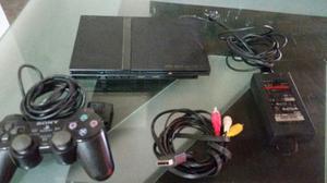 Ps2 Playstation 2 Slim Original, Chipeado + 1 Control