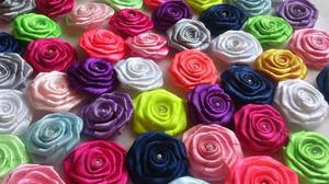 Rosas Rococo, Flores De Cinta, Lazos, Cintillos, Apliques!