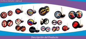 Zarcillos Personalizados Batman, Superman, Mujer Maravilla