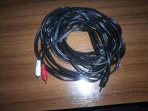 Cable De Audio Plug 3.5mm Stereo Macho A 2 Rca Macho 10 Mts