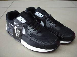 Kp3 Zapatos Nike Air Max 90 Negro / Blanco Para Caballeros