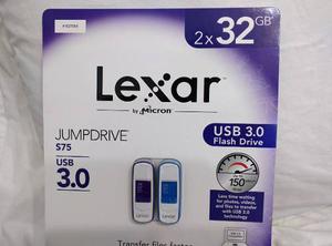 Pen Drive Lexar 2x32gb (64gb) 3.0 Nuevos