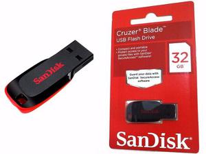 Pen Drive Sandisk Cruzer Blade 32gb, Totalmente Nuevos