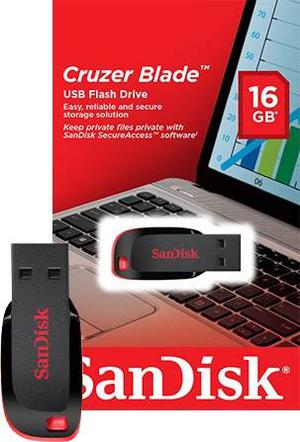 Pendrive 16gb Sandisk Cruzer Blade 100% Original