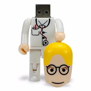 Pendrive Doctor Lego 8gb Memoria Usb - Blanco Y Amarillo
