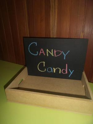 Bandeja Pizarra Para Candy Buffet, Candy Bar En Mdf