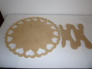 Base Fija Para Tortas Con Diseño En Mdf Crudo Plato En 12mm