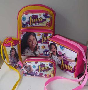 Bolso Escolar Personalizado En Combo (soy Luna, Descendiente