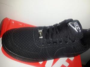 Zapatos Deportivos Nike Air Force One Negro Af1 Gamuzado Imp