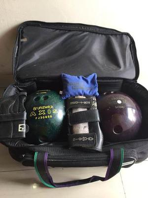 Bolso, Pelotas,zapatos,muñequera Todo Para Bowling