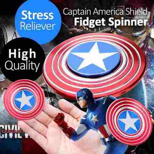 Super Fidget Spinner Metal Escudo Capitan America Vengadores
