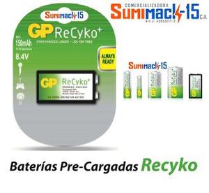Bateria Recargable Gp 9v Recyko 155 Mah