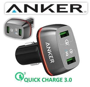 Cargador De Carro Anker 42w Iq Quick Charge 3.0 Turbo-cargad