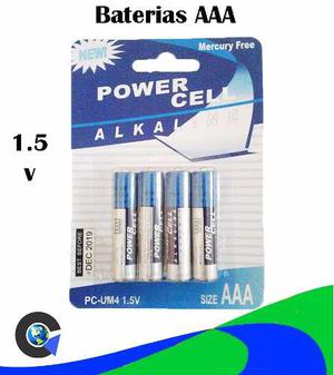 Pila Bateria Aaa Power Cell Alkaline 1.5 Volt Blister De 4 B