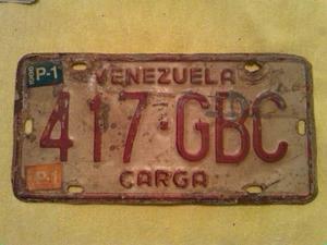 Antigua Placa De Venezuela