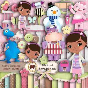 Kit Scrapbook Digital Imprimible Doctora Juguetes Fondos