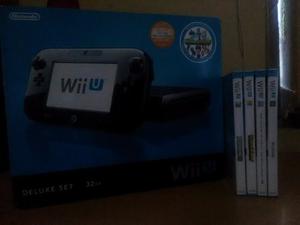 Nintendo Wii U 32g Con 4 Juego Originales Como Nuevo