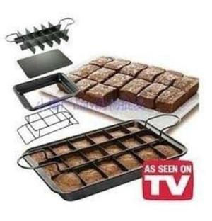 Tortera Mini Brownies Kit 4 Pcs 15 Cortes Bandeja
