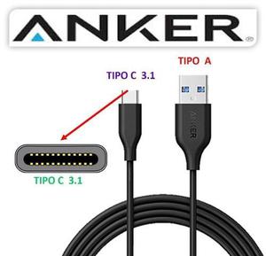 Cable Anker Tipo C 3.1 - Usb Tipo A Nexus 5x 6p Blu Chromebo