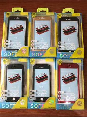 Case Forro 360 + Vidrio Templado Iphone 7 6s 6s + 7 Plus