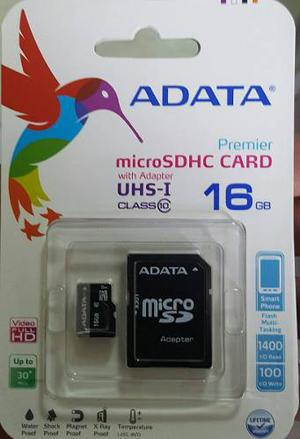 Memorias Micro Sd Adata 16 Gb Clase 10 Original