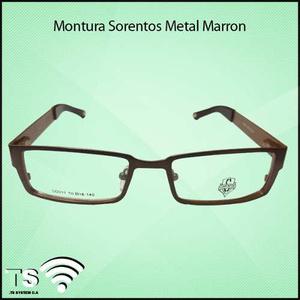 Montura Oftalmologica Sorentos Metal Marron Sobrio - Lentes