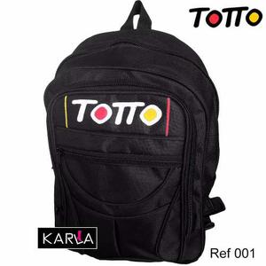 Bolso Morral Escolar Totto Universitario Negro Unisex