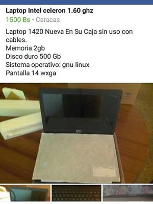 Laptop Nueva Vendo Por No Usar En Su Caja Con Sus Cables