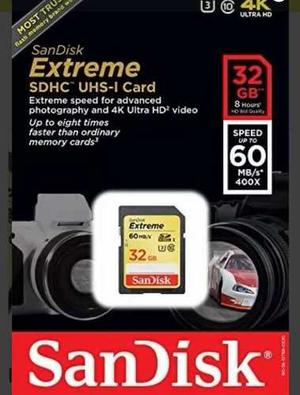 Memoria Sandisk Extreme Sdhc Uhs-i Card 32gb - 60mb/s 400x