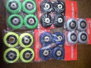 Ruedas Para Patines En Linea Con Su Rolineras De 60mm