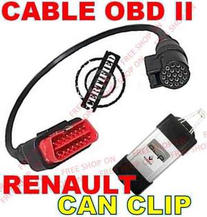 Cable Obd Ii 16 Pines Escaner Scaner Renault Can Clip