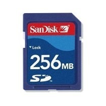 Memoria Sd Sandisk 256 Mb En Estuche Poco Usada.