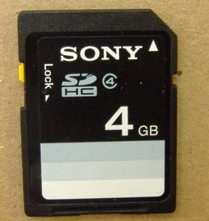 Memoria Sd Sony 4 Gb Clase 4 Usada 100% Operativa