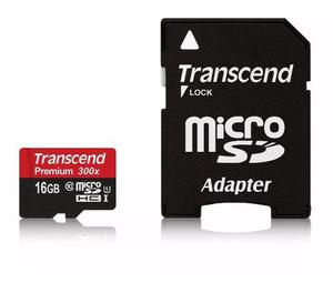 Memoria Transcend Micro Sd Hc De 16.gb Clase 10 Premiun 300x