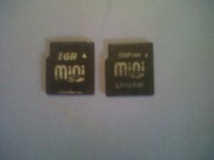 Memorias Mini Sd De Camaras Digitales De 1gb Y 512mb