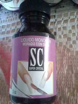 Liquido Monomer Morado Con Olor 2 Oz Super Crystal