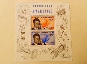 Espectacular Bloque Estampillas Republique De Rwandaise
