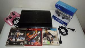 Playstation 3 Super Slim 500gb 2 Controles 3 Juegos