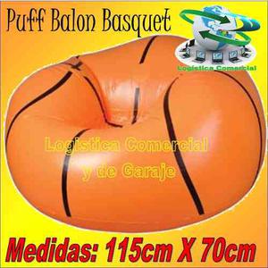 Puff Sillon Inflable Balon Basket 115x70 Cm Bestway + Parcho