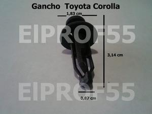 Kit 10und Gancho Clip Broche Toyota Corolla Parachoque