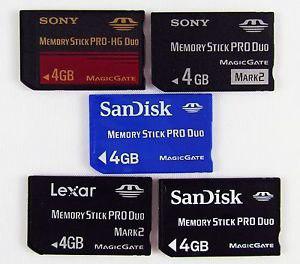 Tarjeta Memoria Mstick Sandisk Pro Duo 4gb Para Psp