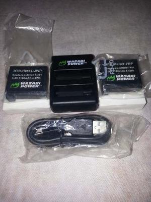 Bateria Wasabi Power Hero 4. Cargador + 2 Baterias